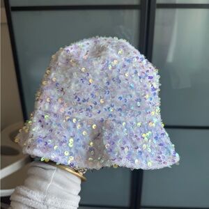 Sequin-Embellished Kids Bucket Hat
